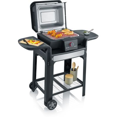 Severin Elektrogrill SEVO GT PG 8107 mit Standfuß 3000 W bis 500°C BBQ OLED | 19495 / EAN:4008146034817