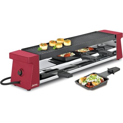 Spring Raclette für 4 Personen COMPACT in rot Tischgrill 4 Pfännchen 650 W | 16501 / EAN:4052356003361