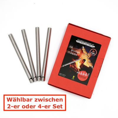 Take2 Tube it Stockbrot Grillrohr 2er oder 4er Set Spieße Edelstahl selbst machen | 15692